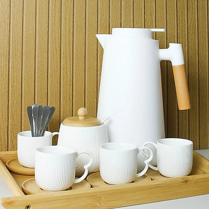Conjunto Café Oásis 4 Xícaras 90ml com Açucareiro e Cremeira