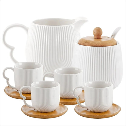 Conjunto Café Oásis 4 Xícaras 90ml com Açucareiro e Cremeira