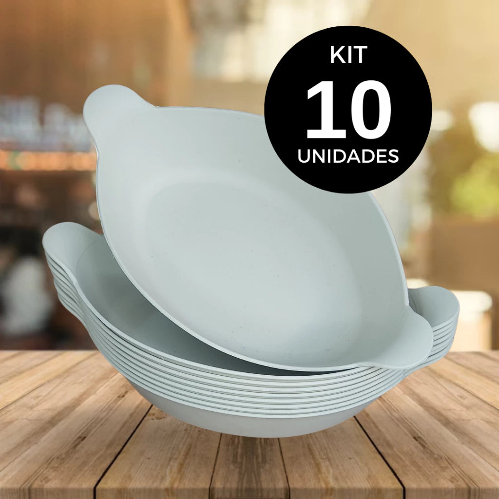 Conjunto Petisqueiras Barquinha Plástico 10 Peças