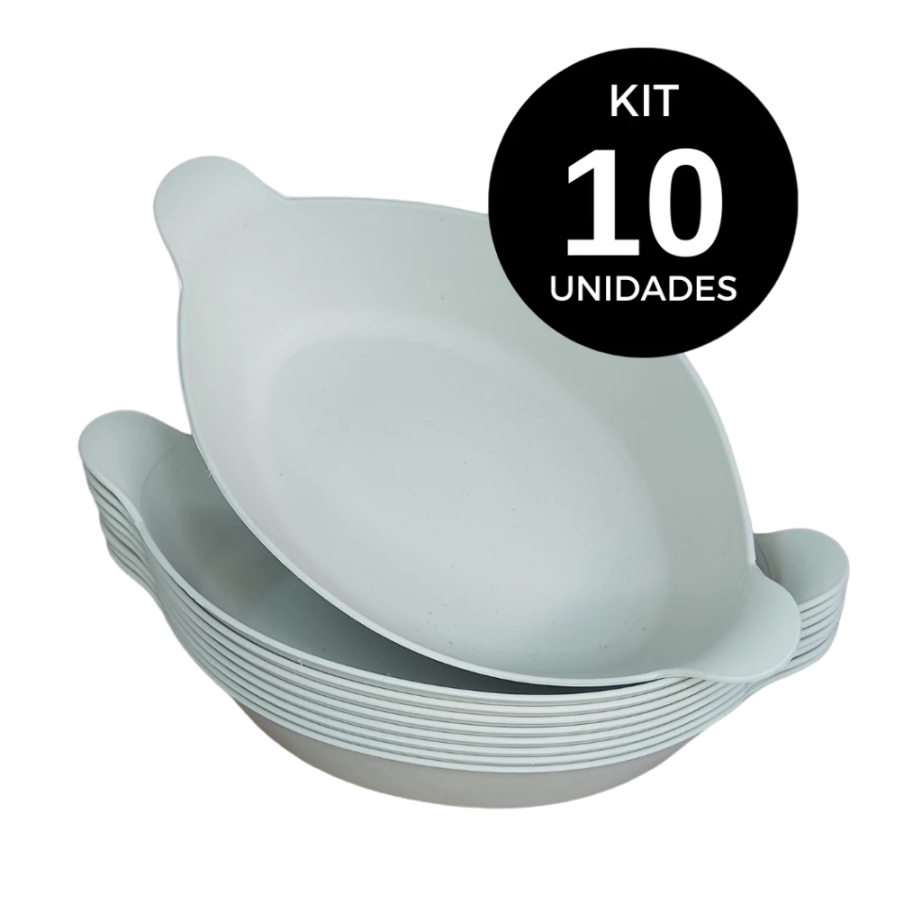 Conjunto Petisqueiras Barquinha Plástico 10 Peças