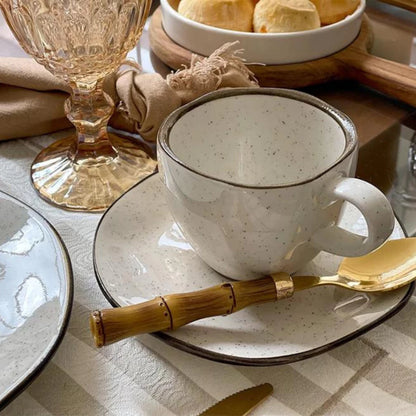 Conjunto de Xícaras Ryo Maresia 220ml com Pires de Porcelana