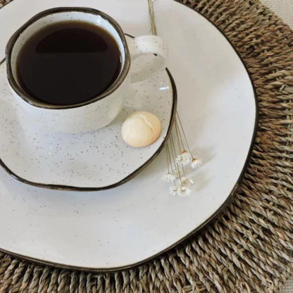 Conjunto de Xícaras Ryo Maresia 220ml com Pires de Porcelana