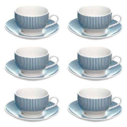 Conjunto de Xícaras de Chá em Porcelana com Pires 160ml Acqua