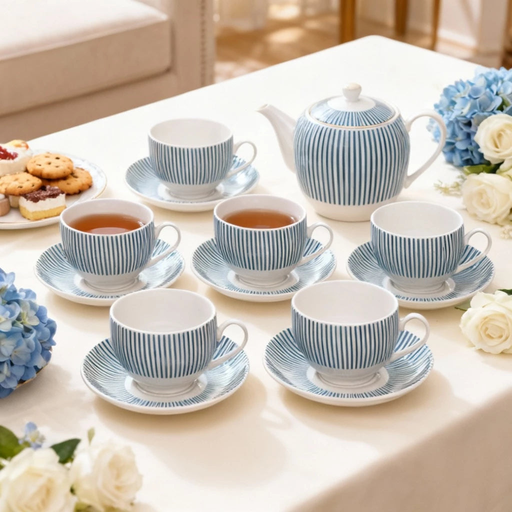 Conjunto de Xícaras de Chá em Porcelana com Pires 160ml Acqua