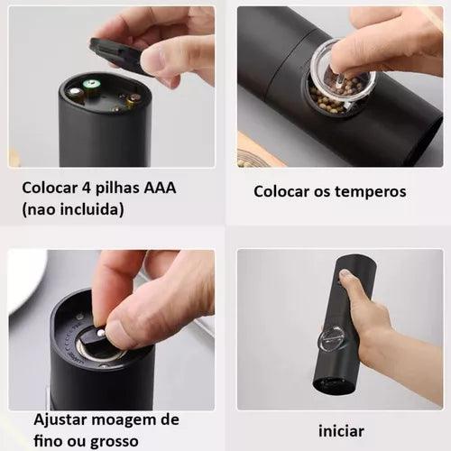 Moedor Elétrico Automático Para Todos os Temperos - Mega Lar Brasil