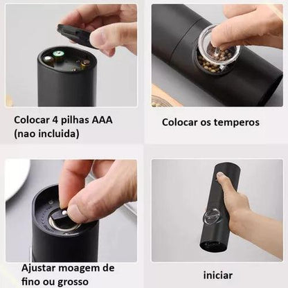 Moedor Elétrico Automático Para Todos os Temperos - Mega Lar Brasil