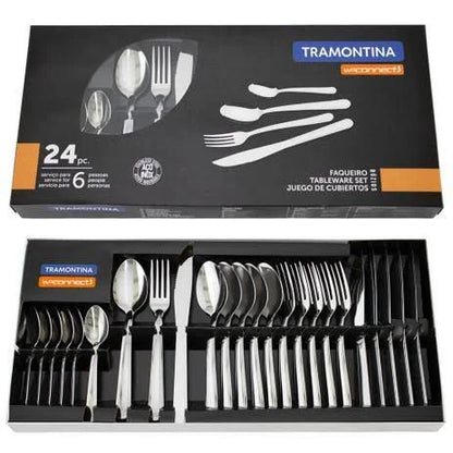 Faqueiro Búzios Tramontina 24 peças – Aço Inox de Alta Qualidade