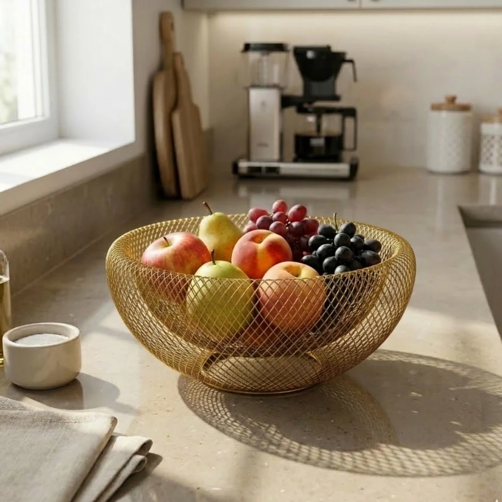Fruteira de Mesa 30cm Arame Duplo