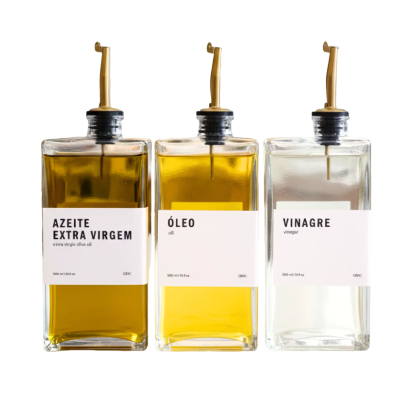 Galheteiro de Vidro 500ml com Bico Dosador