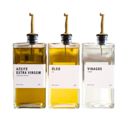 Galheteiro de Vidro 500ml com Bico Dosador