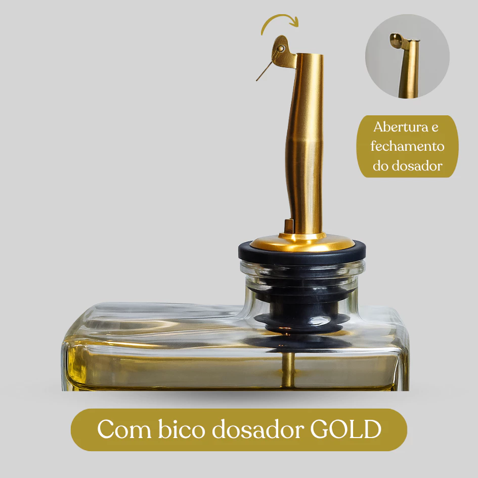 Galheteiro de Vidro 500ml com Bico Dosador