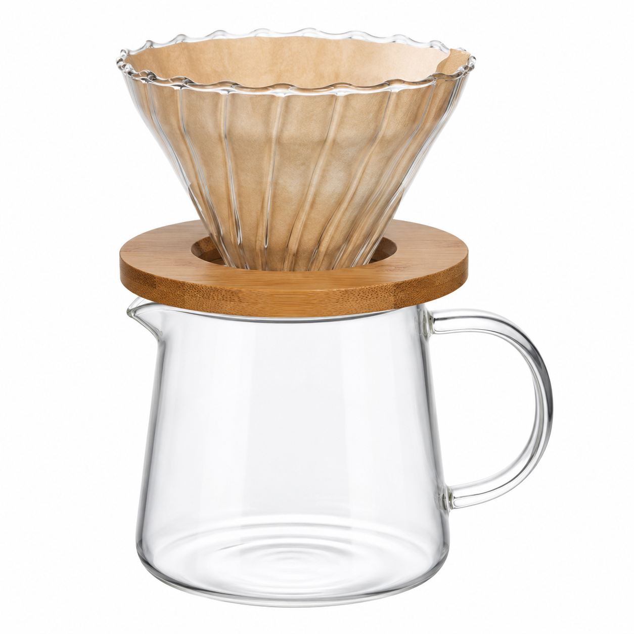 Cafeteira de Vidro 600ml com Tampa e Filtro