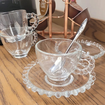 Jogo de Xícaras Elegantes para Café com Pires de Porcelana