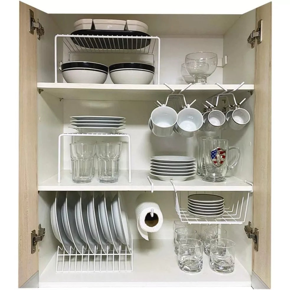 Kit Organizador de Armário de Cozinha Aramado 7 Peças