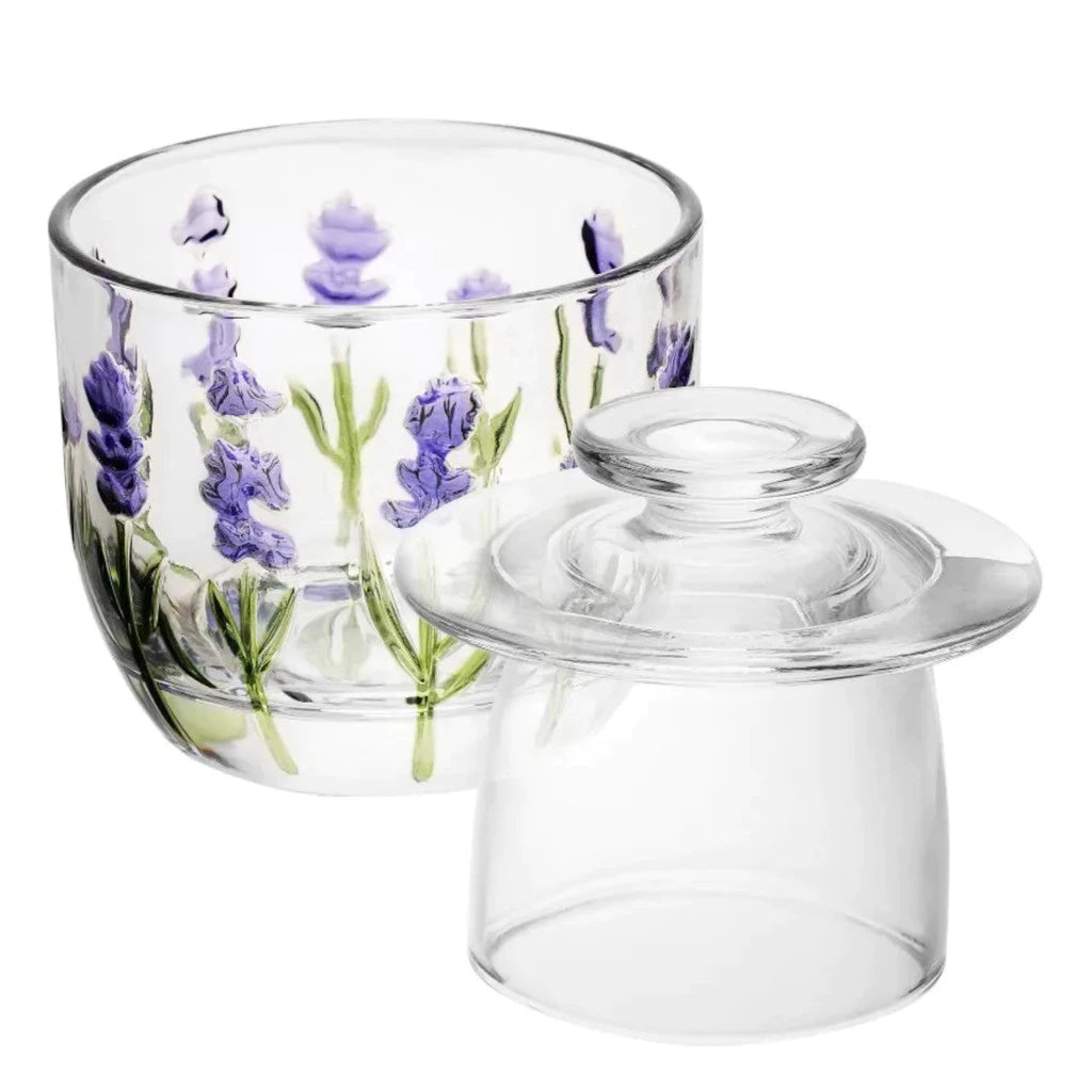 Manteigueira Francesa de Cristal Lavanda