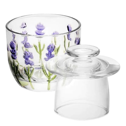 Manteigueira Francesa de Cristal Lavanda