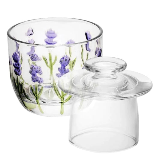 Manteigueira Francesa de Cristal Lavanda