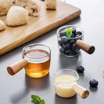 Molheira Vidro Tamanhos Lyor Cabo Bambu Elegante