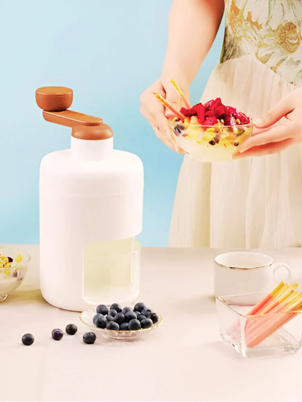 Picador de Gelo Manual para Bebidas Refrescantes e Caipirinhas