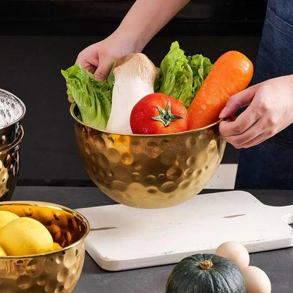 Saladeira, Fruteira e Tigela Gold - Linha Gold - Mega Lar Brasil