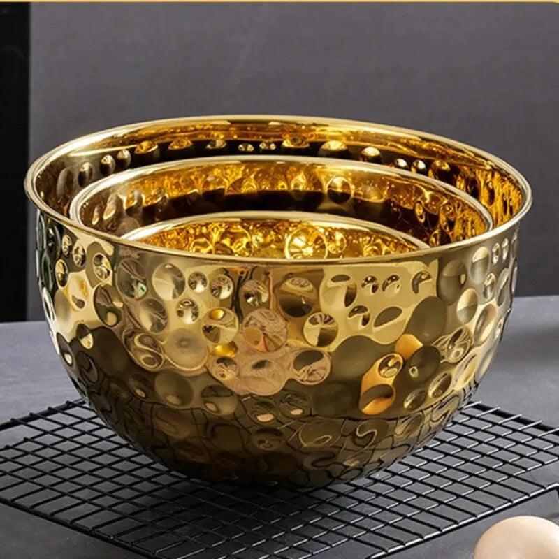 Saladeira, Fruteira e Tigela Gold - Linha Gold - Mega Lar Brasil