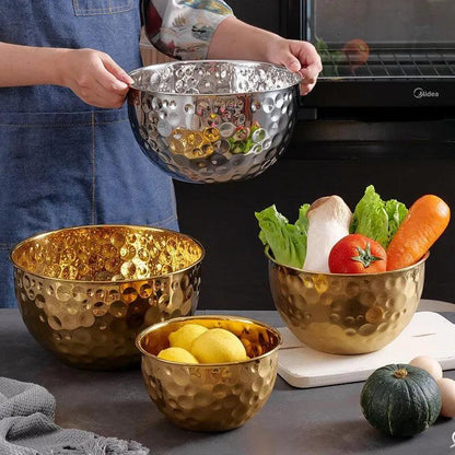 Saladeira, Fruteira e Tigela Gold - Linha Gold - Mega Lar Brasil