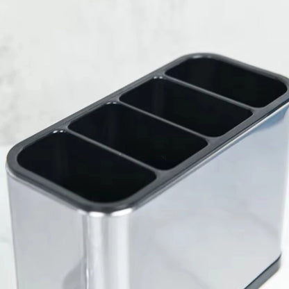 Suporte de Aço Inox para Talheres – Drenagem Rápida e Organizada