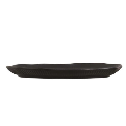Travessa Oval Bio Preto Matte 30cm para Servir Porto Brasil