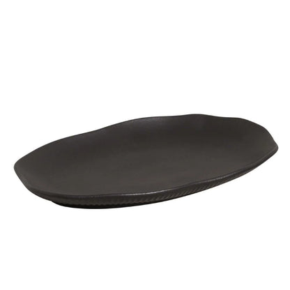 Travessa Oval Bio Preto Matte 30cm para Servir Porto Brasil