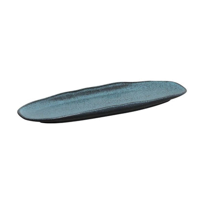 Travessa Oval Orgânico Night Sky 36cm Cerâmica Premium