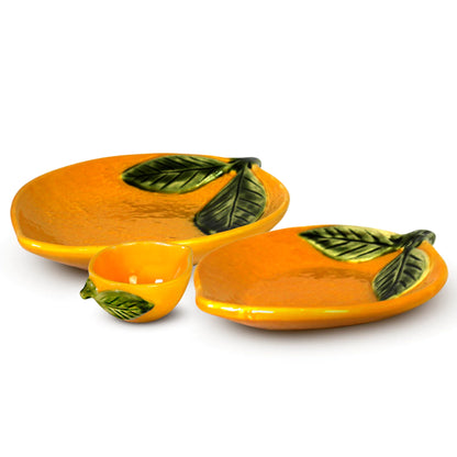 Travessas Decorativas Limão Siciliano Cerâmica
