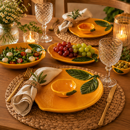 Travessas Decorativas Limão Siciliano Cerâmica