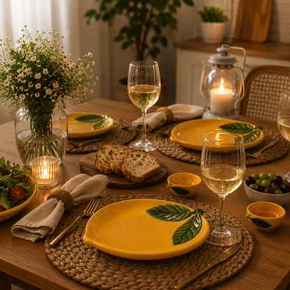 Travessas Decorativas Limão Siciliano Cerâmica
