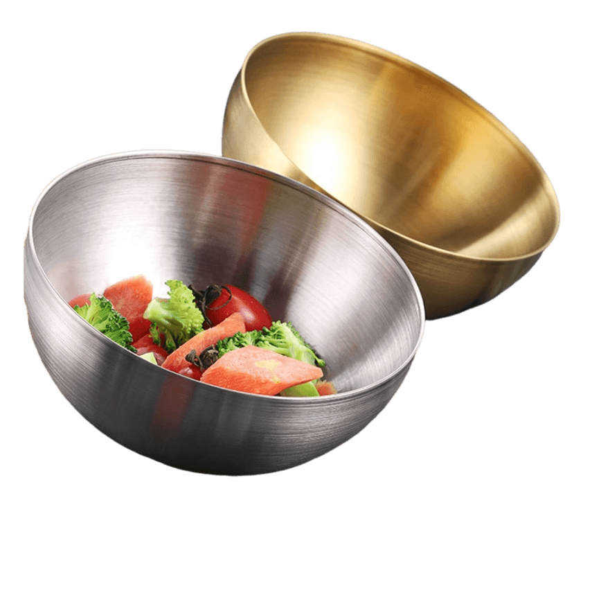Tigela bowl, aço inox dourado, aço inox prata, tigela inox, bowl dourado, bowl prata, tigela 15cm, tigela 20cm, tigela de mesa, bowl sofisticado