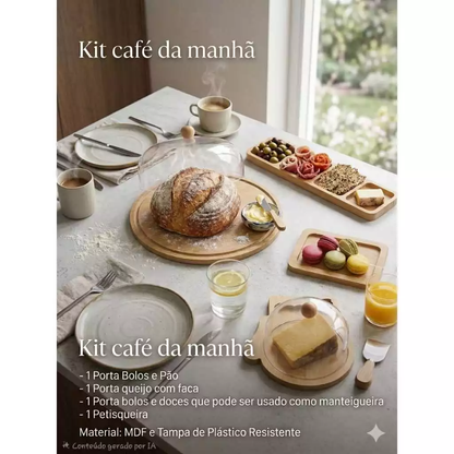 Kit Café da Manhã Completo para Mesa Posta Elegante