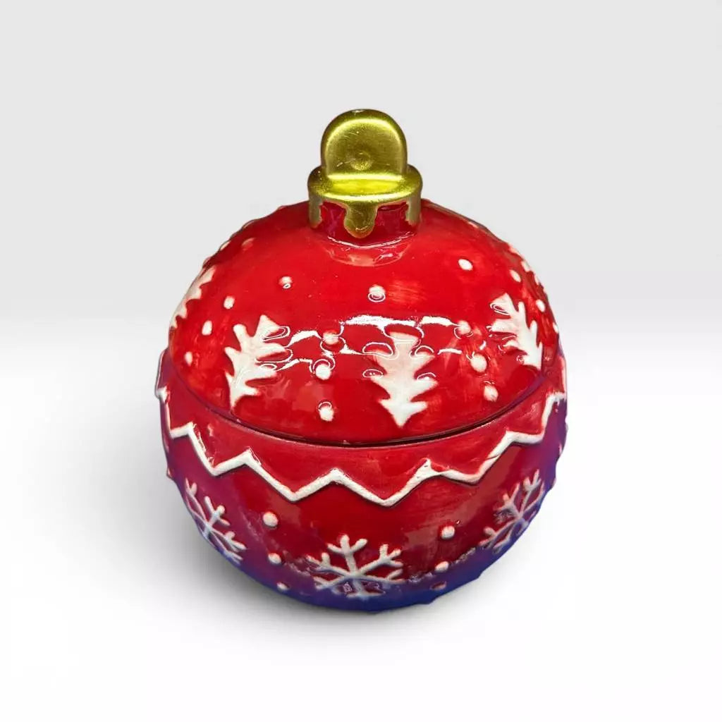 Kit de Natal 3 Peças em Porcelana para Mesa Posta