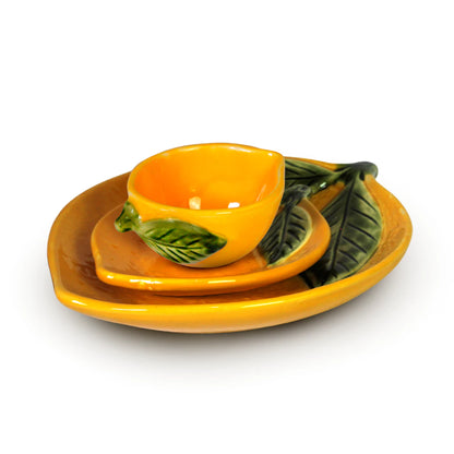 Travessas Decorativas Limão Siciliano Cerâmica