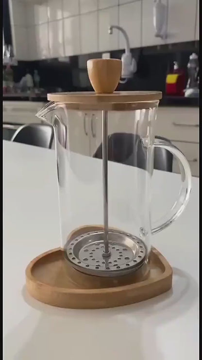 Cafeteira Prensa Francesa de Vidro 350ml e 600ml