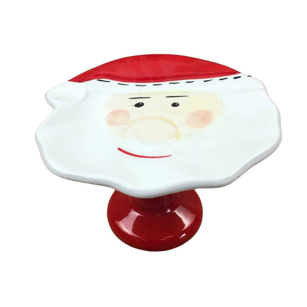 Boleira Natalina Papai Noel em Cerâmica 21,5 cm