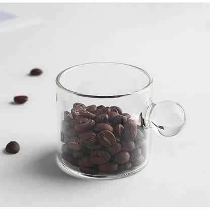 Xícaras de Café 90ml com Alças Coloridas Kit 6