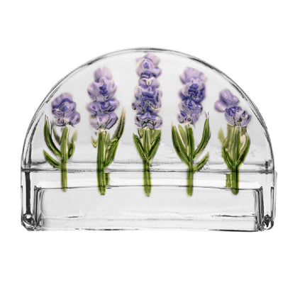 Porta Guardanapos de Cristal Lavanda Lyor