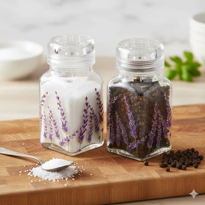Conjunto Porta Temperos em Vidro 70ml Lavanda Lyor